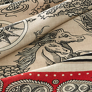 入手困難【HERMES】Chale 140 Tatouages Marins スカーフ HERMES Chale 140 Tatouages Marins バンダナ (HERMES/スカーフ